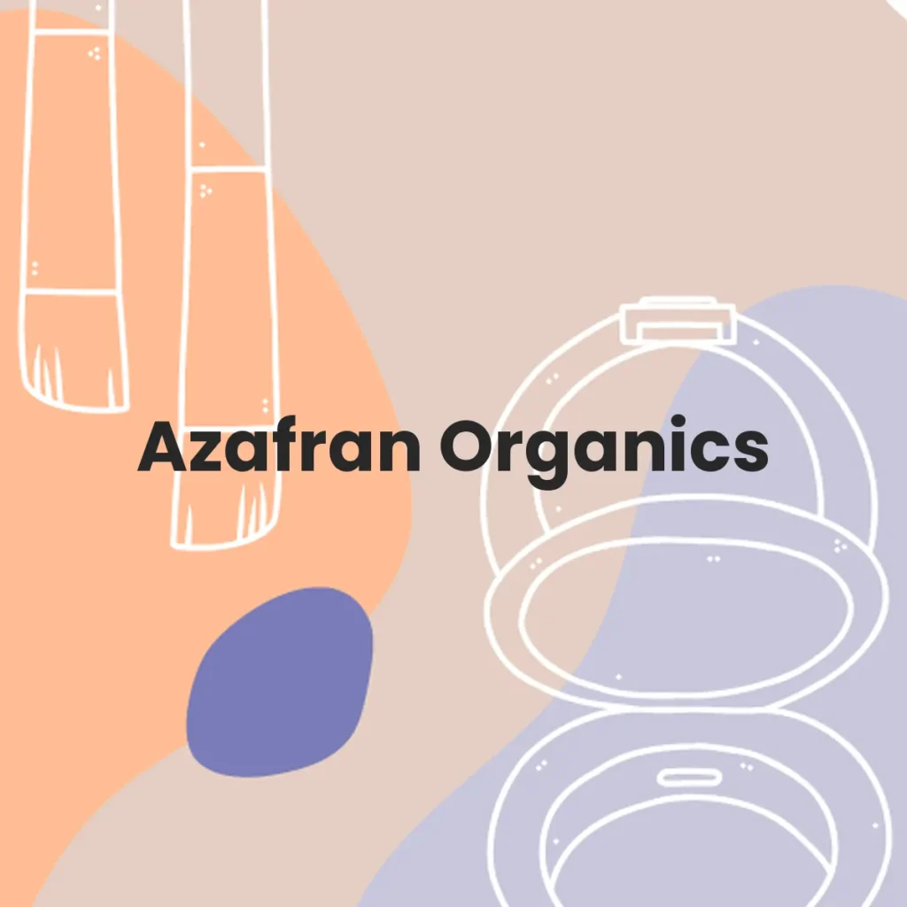 Azafran Organics testa en animales?