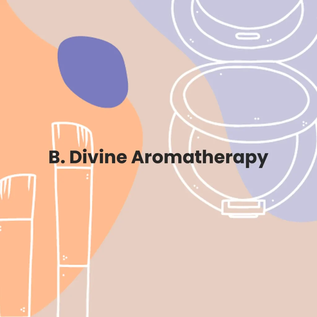 B. Divine Aromatherapy testa en animales?