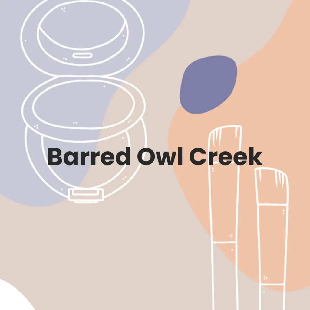Barred Owl Creek testa en animales?