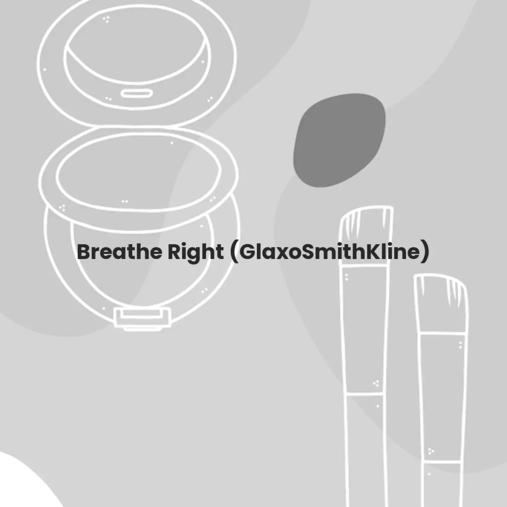 Breathe Right (GlaxoSmithKline) testa en animales?