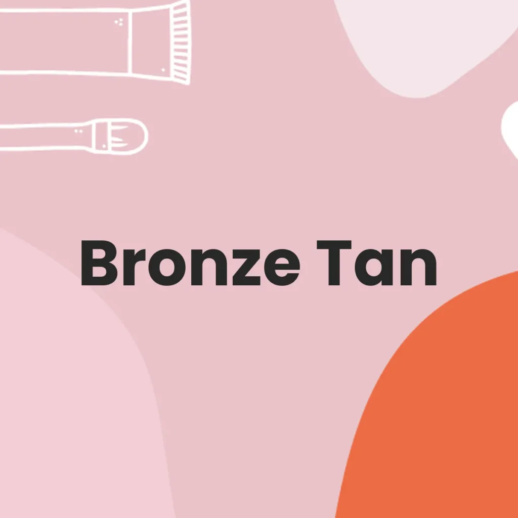 Bronze Tan testa en animales?