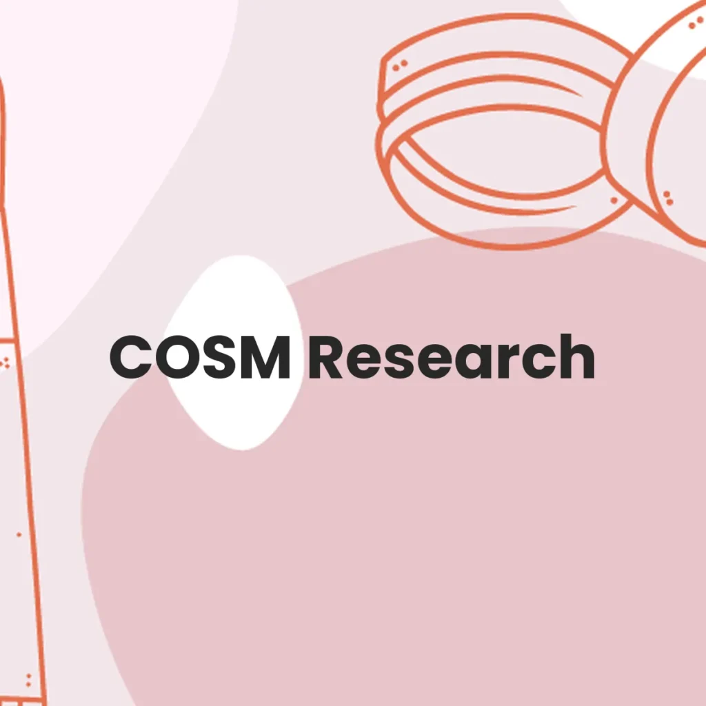COSM Research testa en animales?