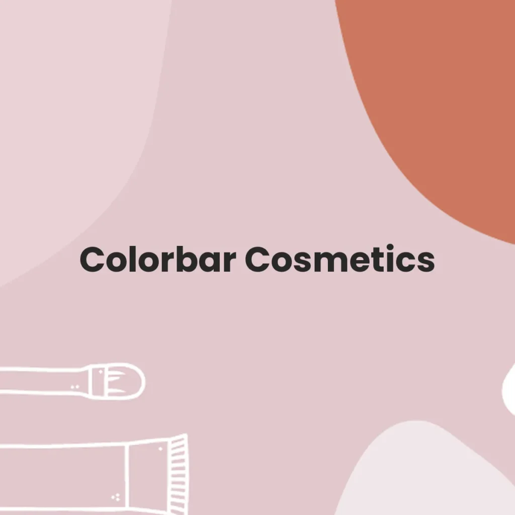 Colorbar Cosmetics testa en animales?