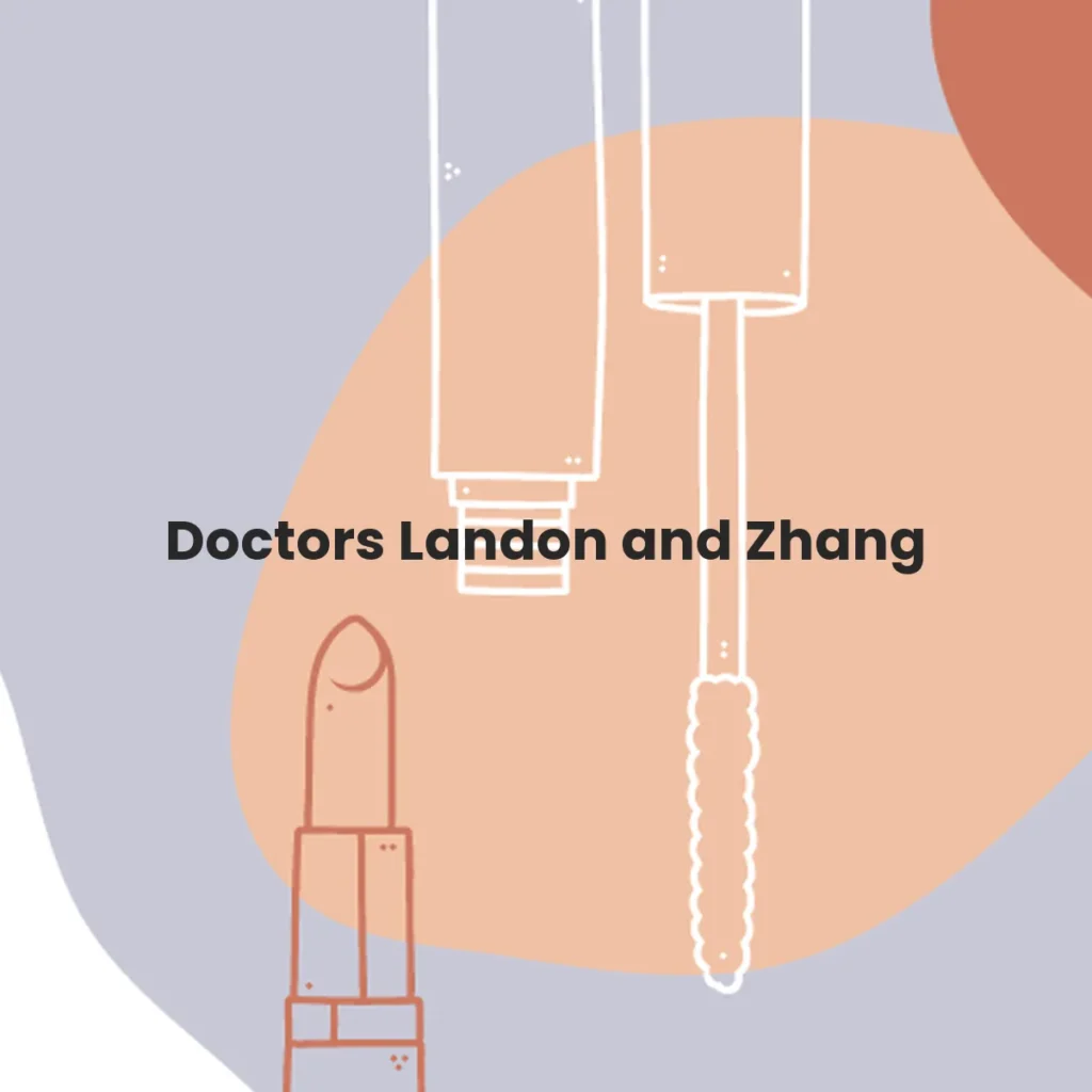 Doctors Landon and Zhang testa en animales?