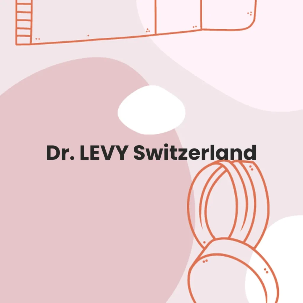 Dr. LEVY Switzerland testa en animales?