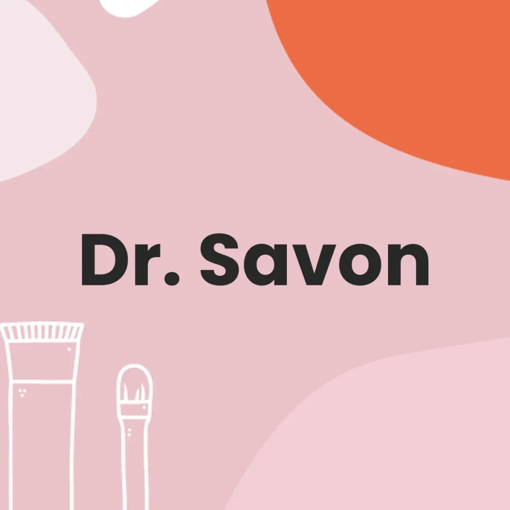 Dr. Savon testa en animales?