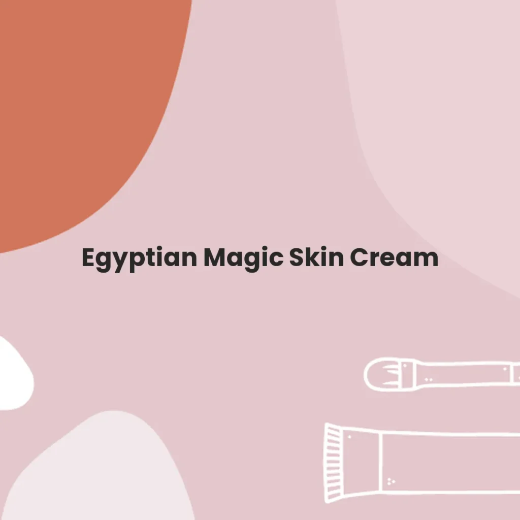 Egyptian Magic Skin Cream testa en animales?