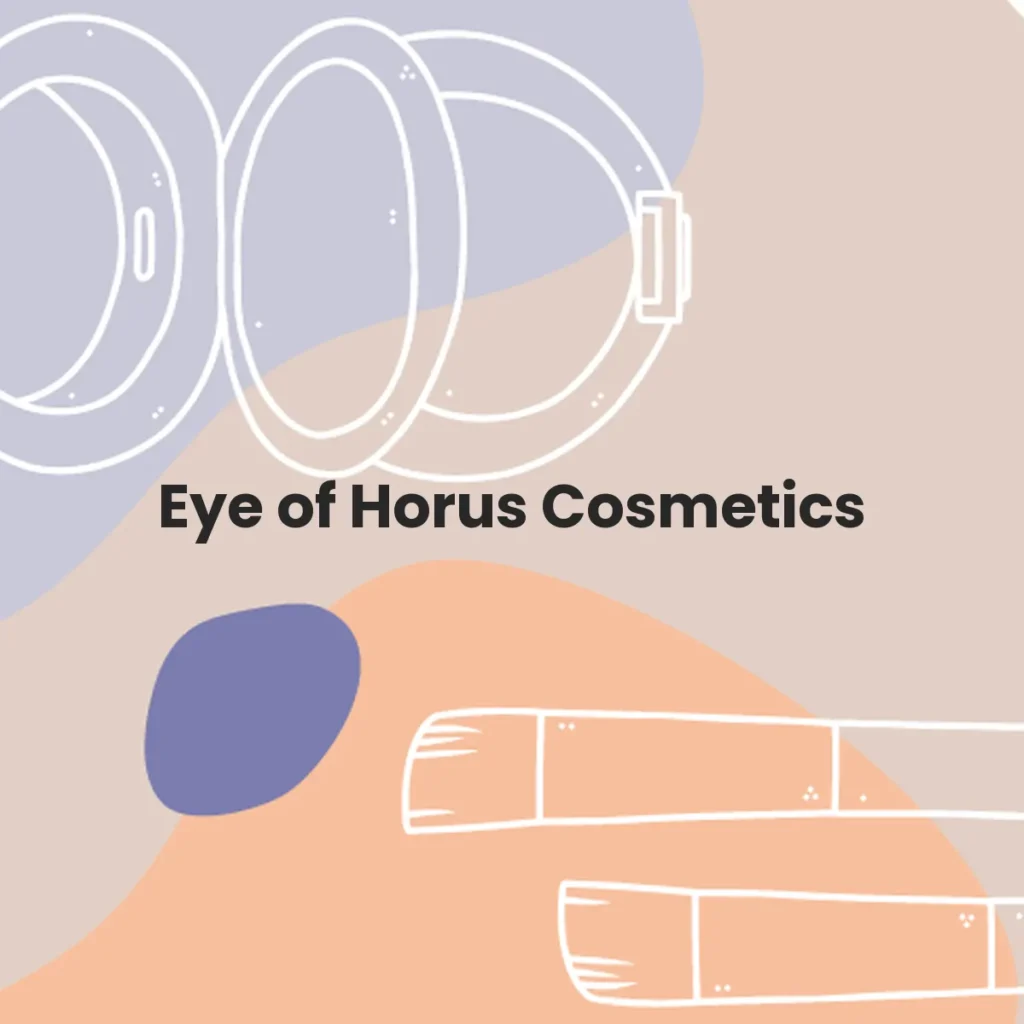 Eye of Horus Cosmetics testa en animales?