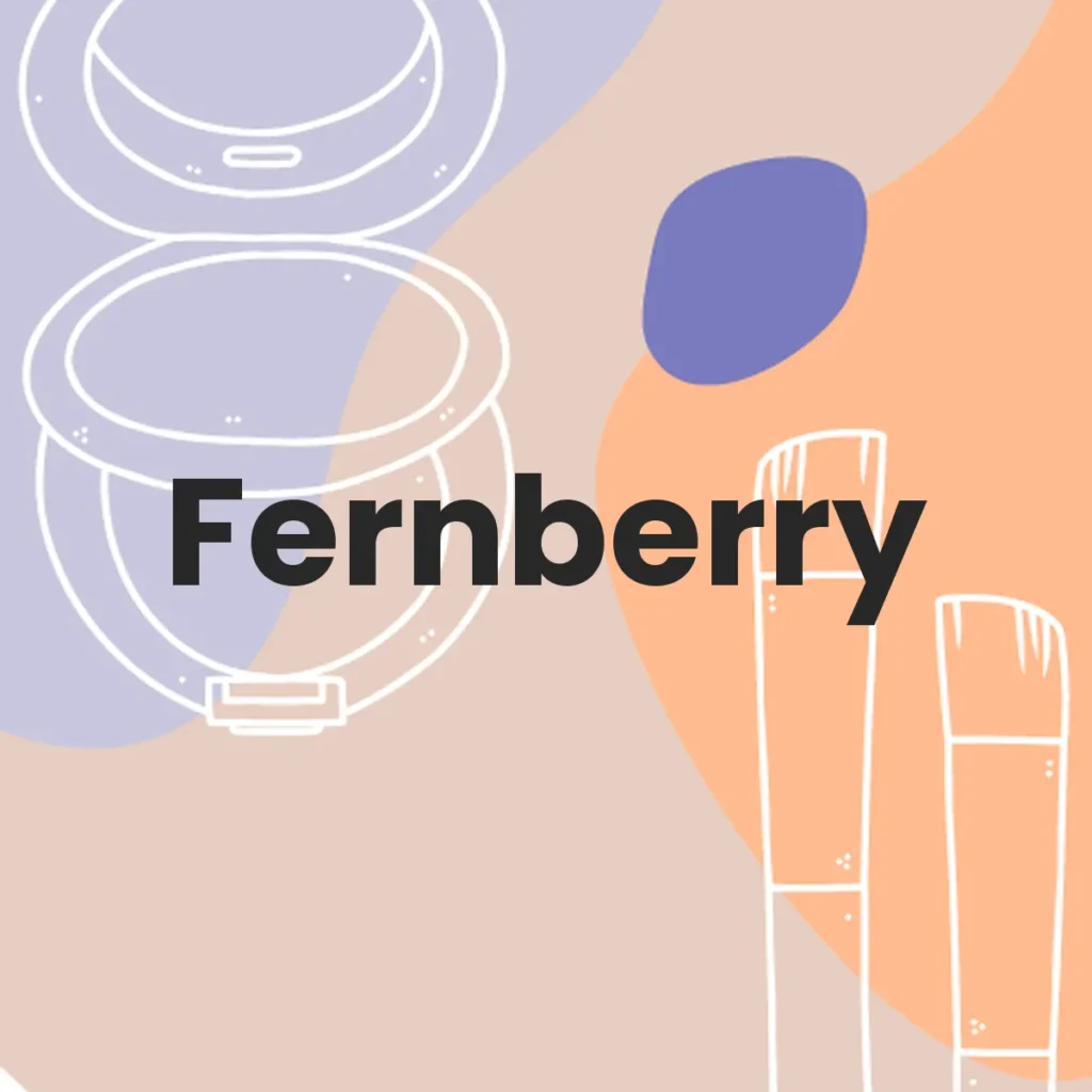 Fernberry testa en animales?