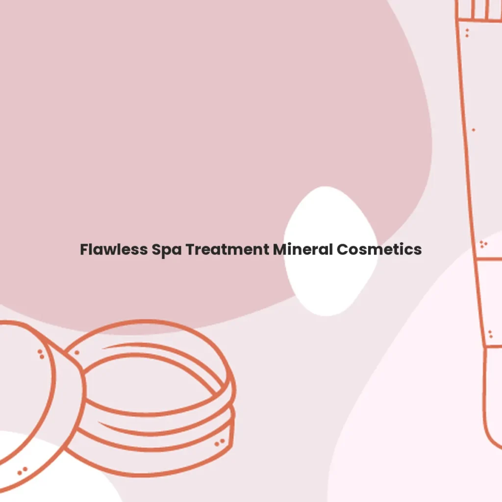 Flawless Spa Treatment Mineral Cosmetics testa en animales?