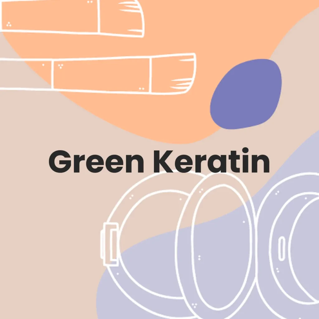 Green Keratin testa en animales?