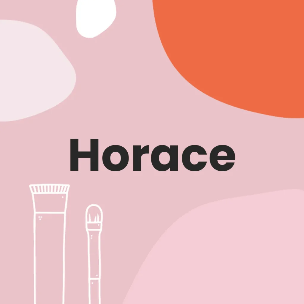 Horace testa en animales?