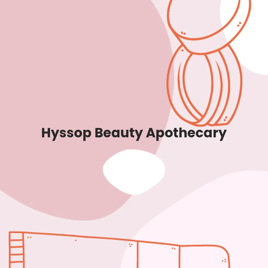 Hyssop Beauty Apothecary testa en animales?