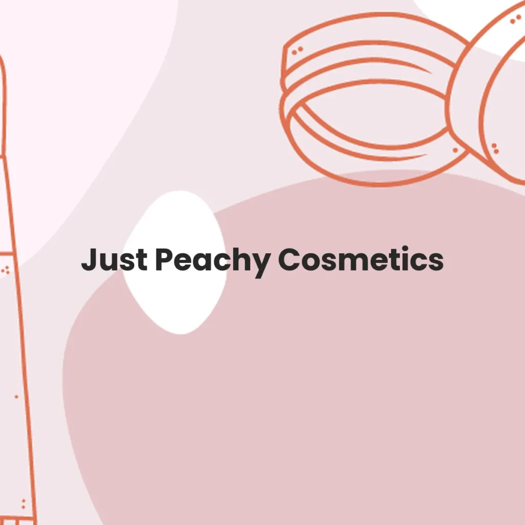 Just Peachy Cosmetics testa en animales?