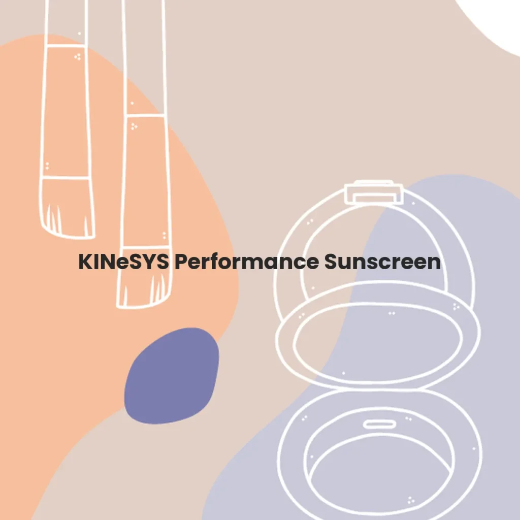 KINeSYS Performance Sunscreen testa en animales?