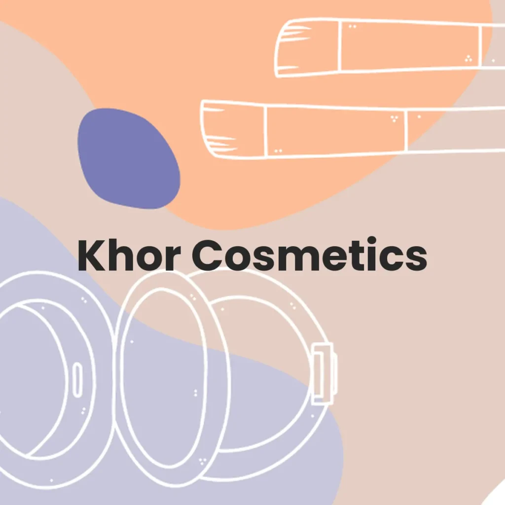 Khor Cosmetics testa en animales?