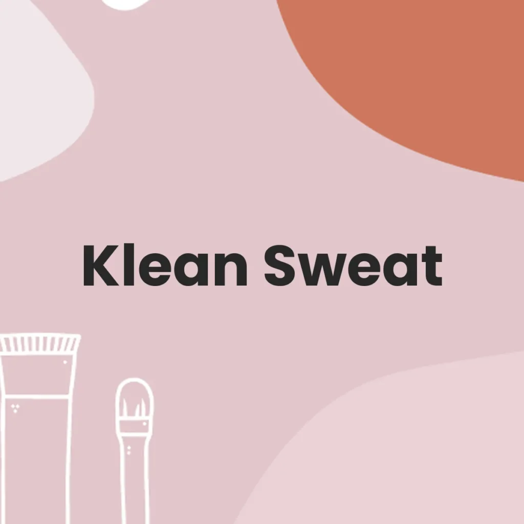 Klean Sweat testa en animales?
