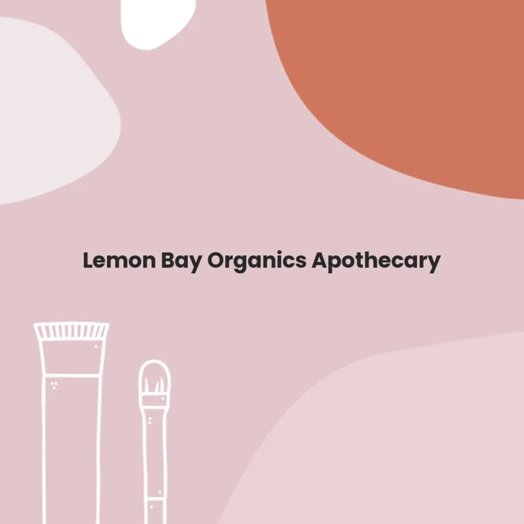 Lemon Bay Organics Apothecary testa en animales?