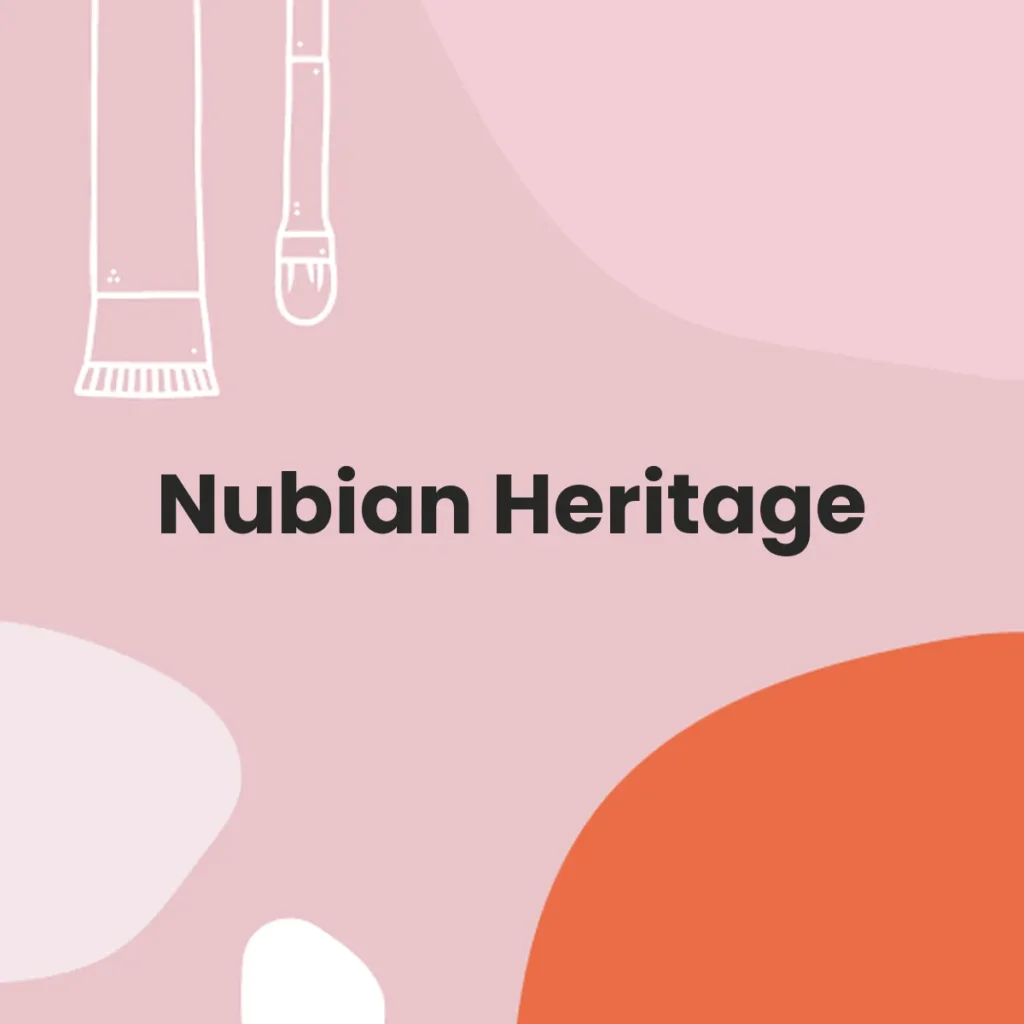 Nubian Heritage testa en animales?