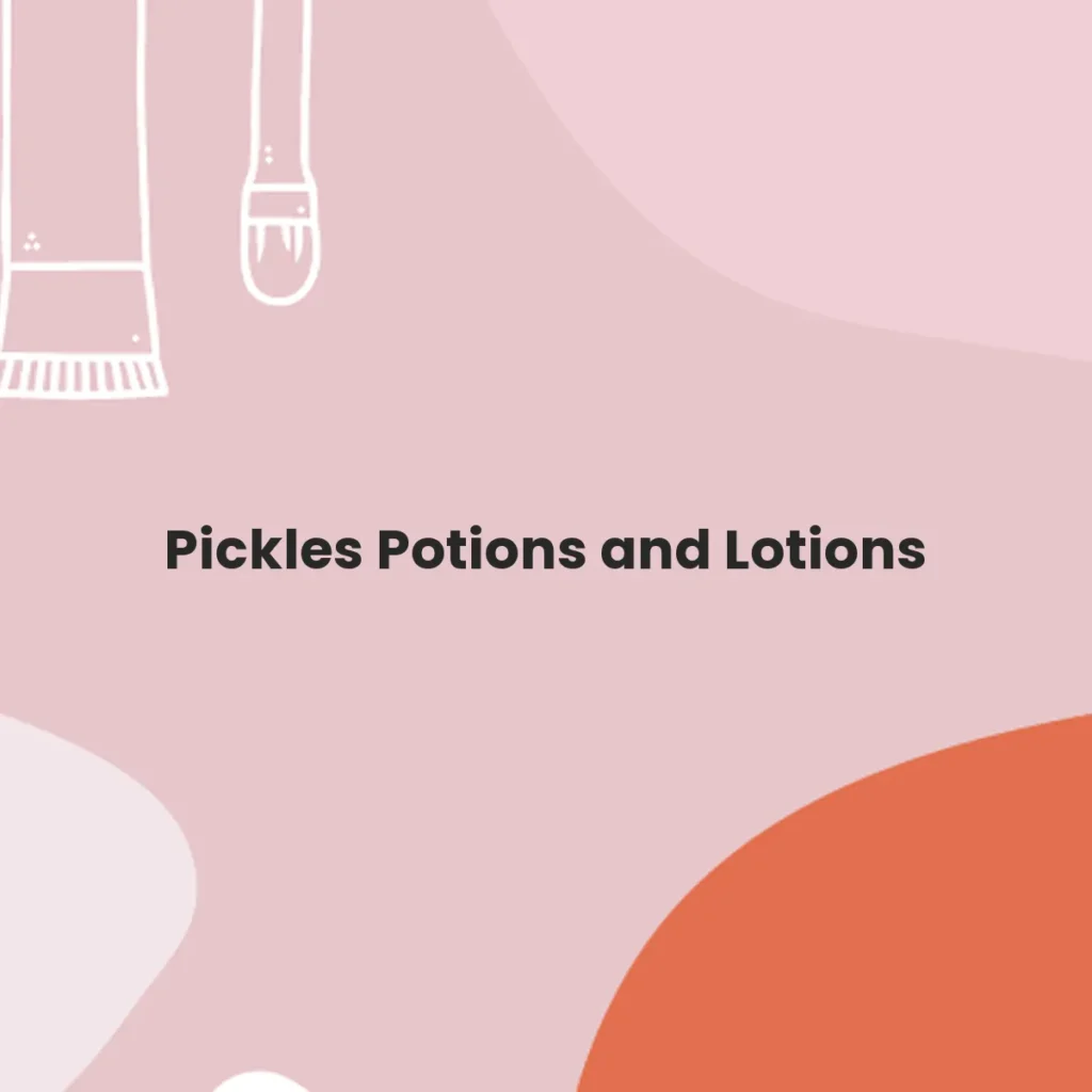 Pickles Potions and Lotions testa en animales?
