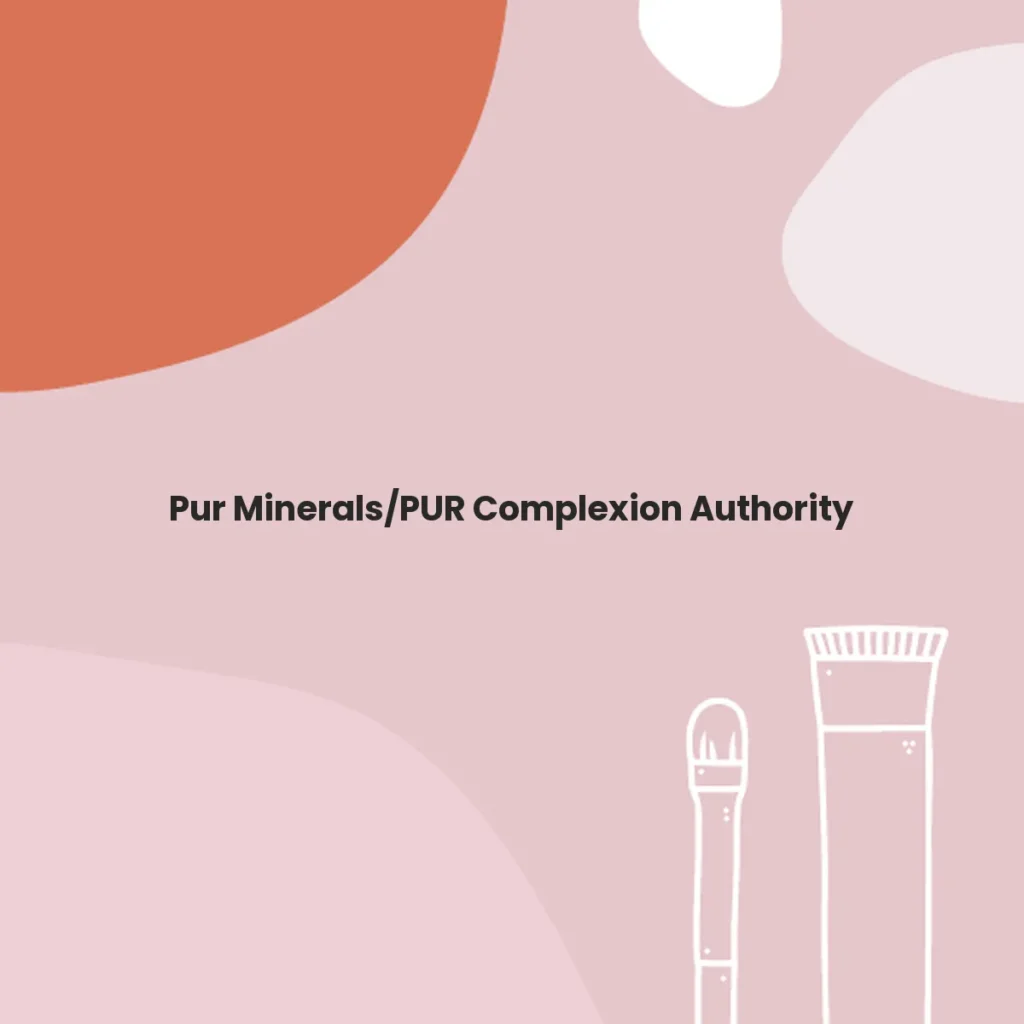 Pur Minerals/PUR Complexion Authority testa en animales?