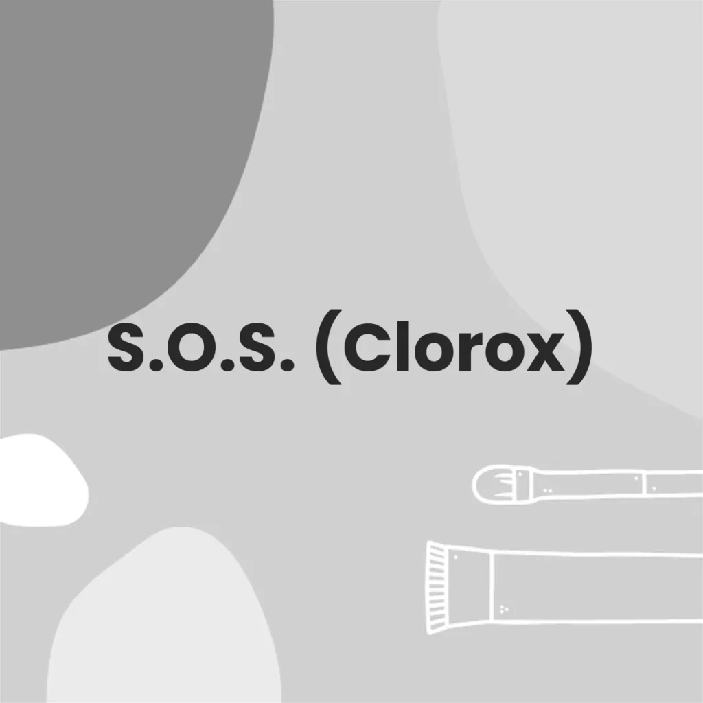 S.O.S. (Clorox) testa en animales?
