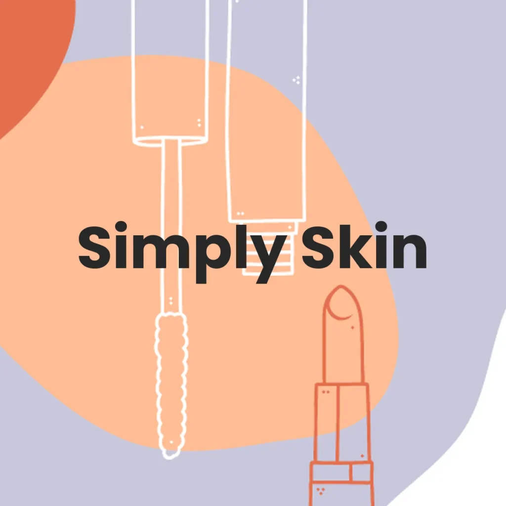 Simply Skin testa en animales?