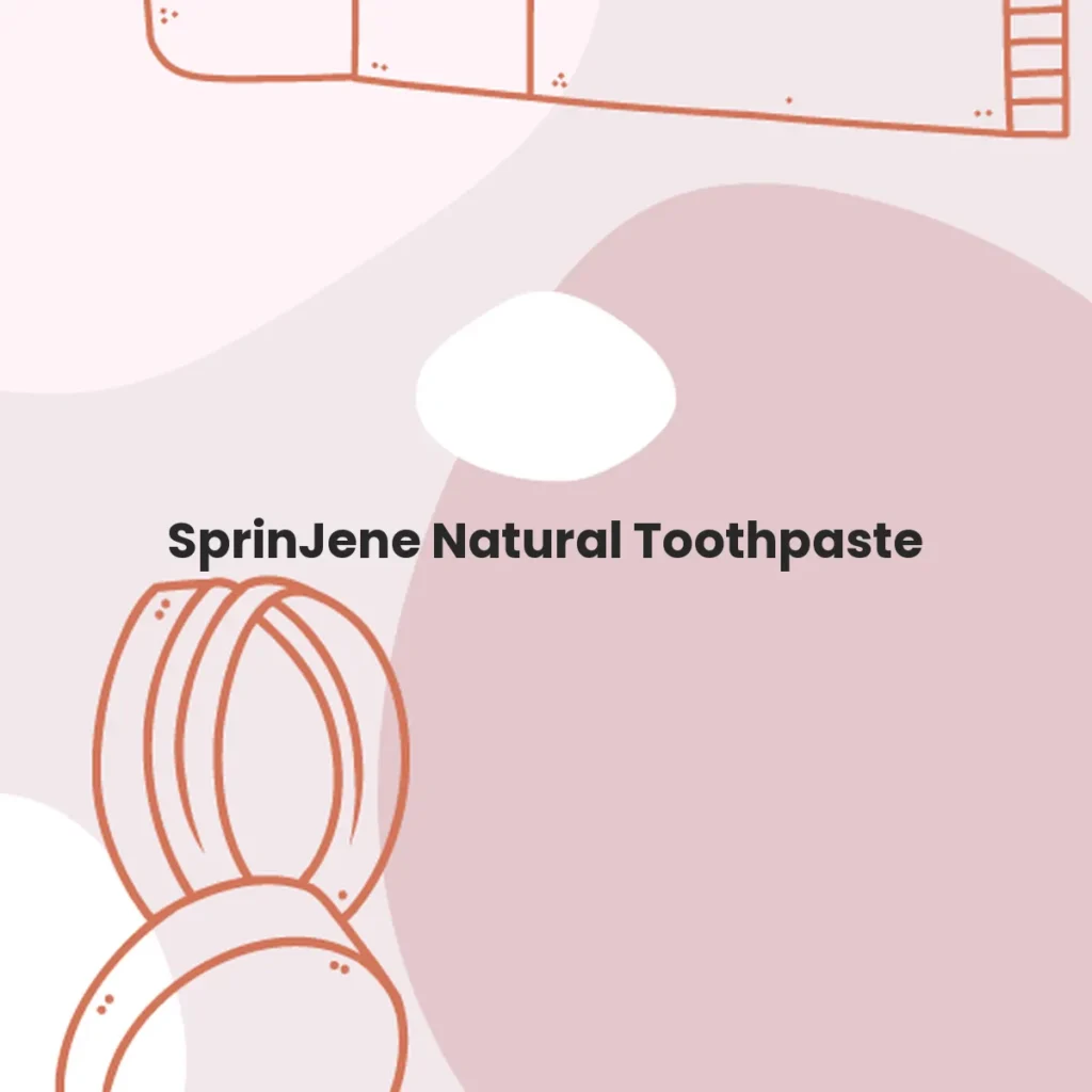 SprinJene Natural Toothpaste testa en animales?