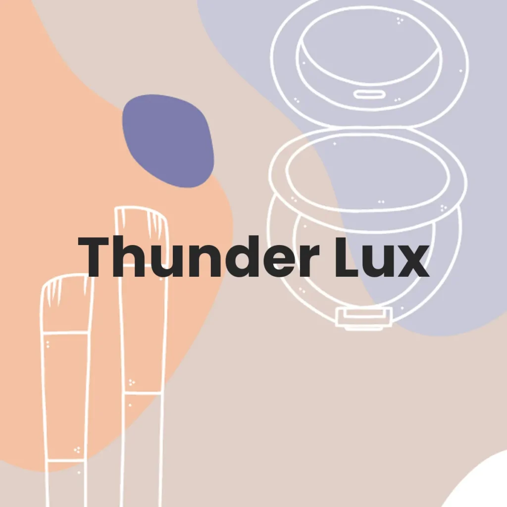 Thunder Lux testa en animales?